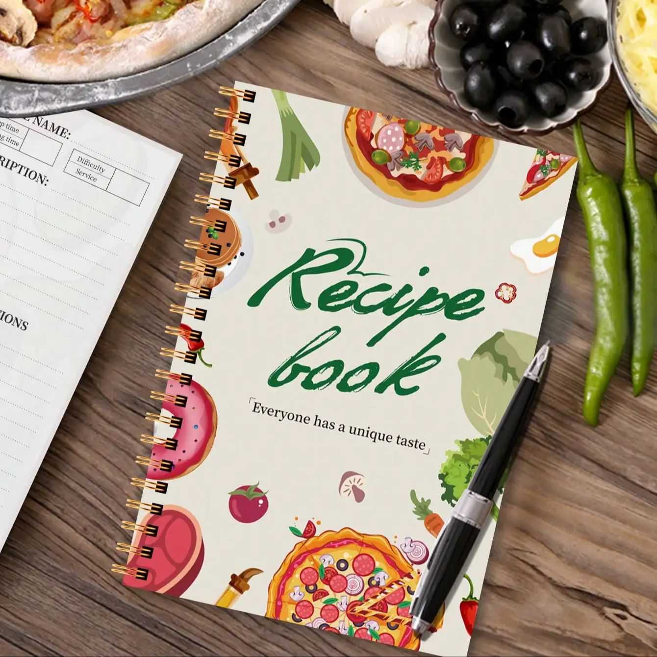 Cocktail Recipe Book - A5 Recipe Book with Full-Color Pages,