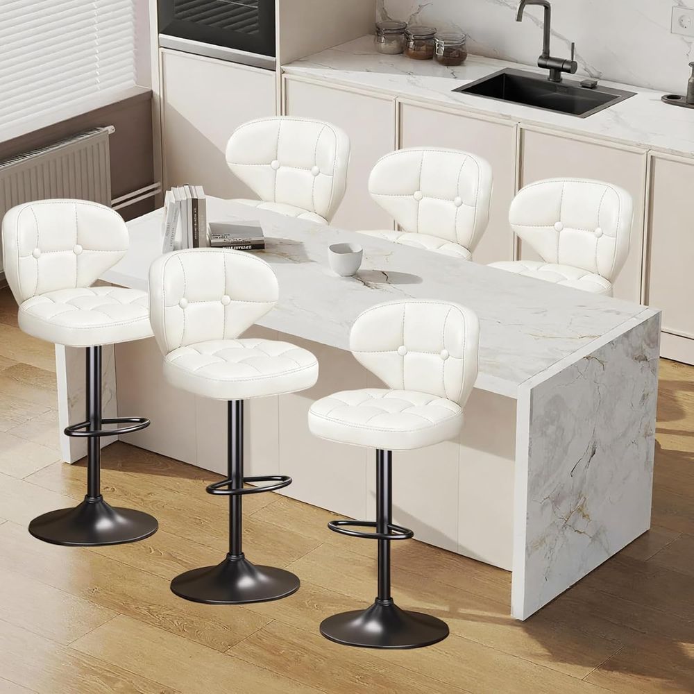 Home Bar And Counter - Bar Stools Set o 6, Adjustable