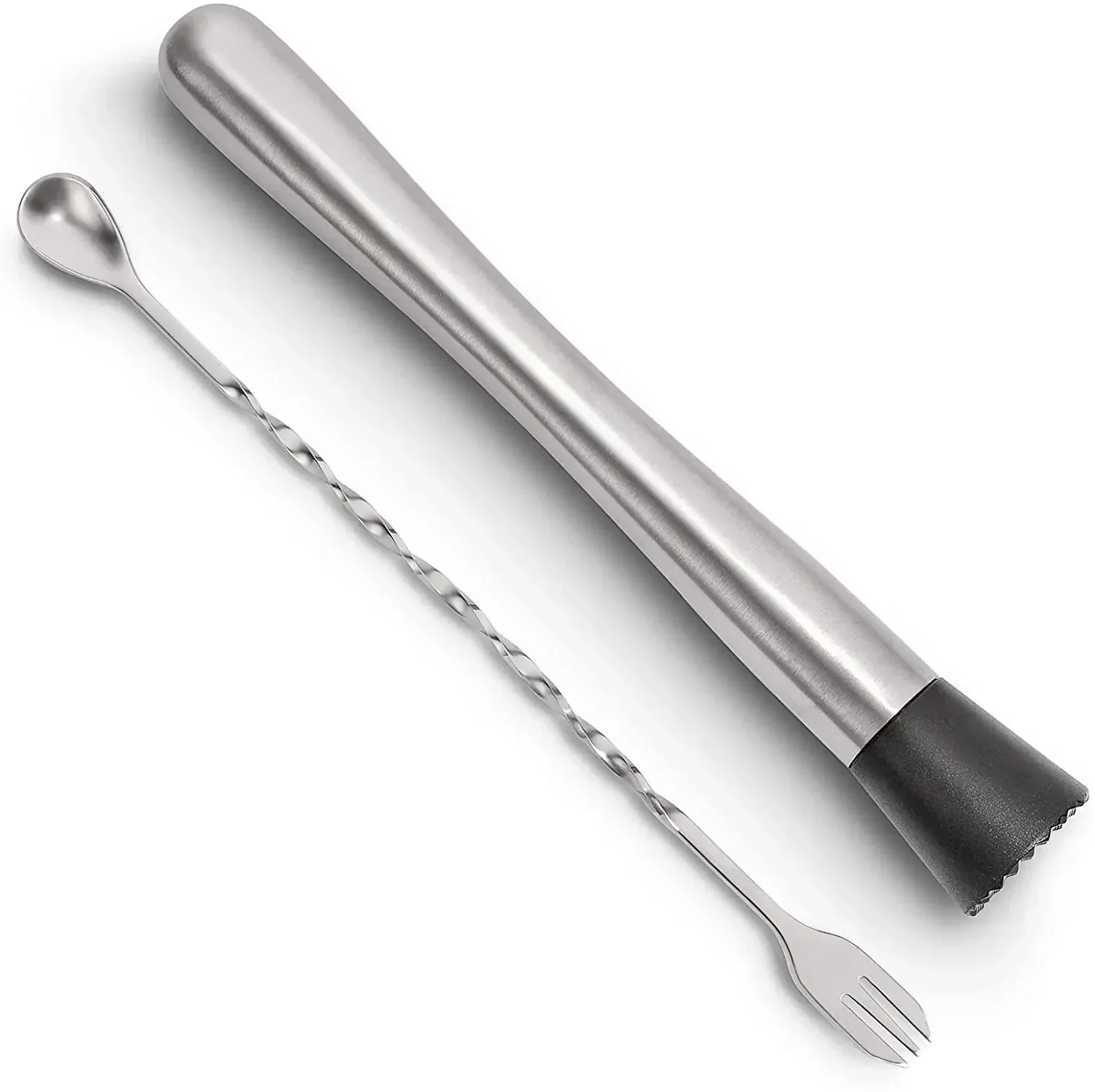 Bitters Bottle Set - Stainless Steel Cocktail Muddler Set and
