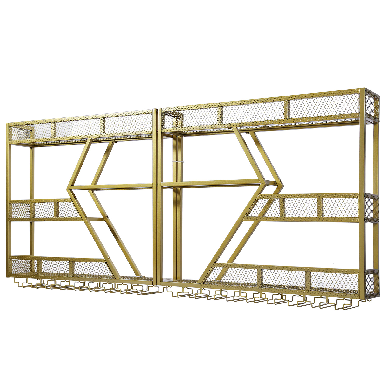 Home Bar Shelves - Metal Wine Bottles Storage Display Storage