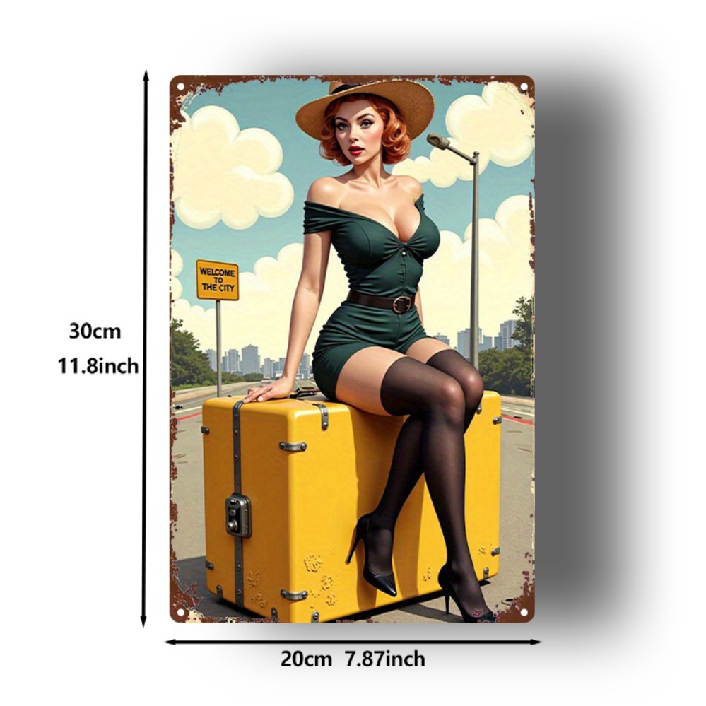Vintage Beauty with Suitcase M – Home Bar Cafe recenzja i cena