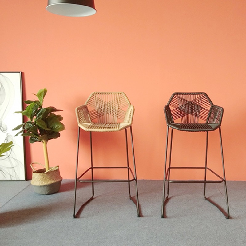 Scandinavian Rattan Bar Stool  – Home Bar Seating recenzja i cena