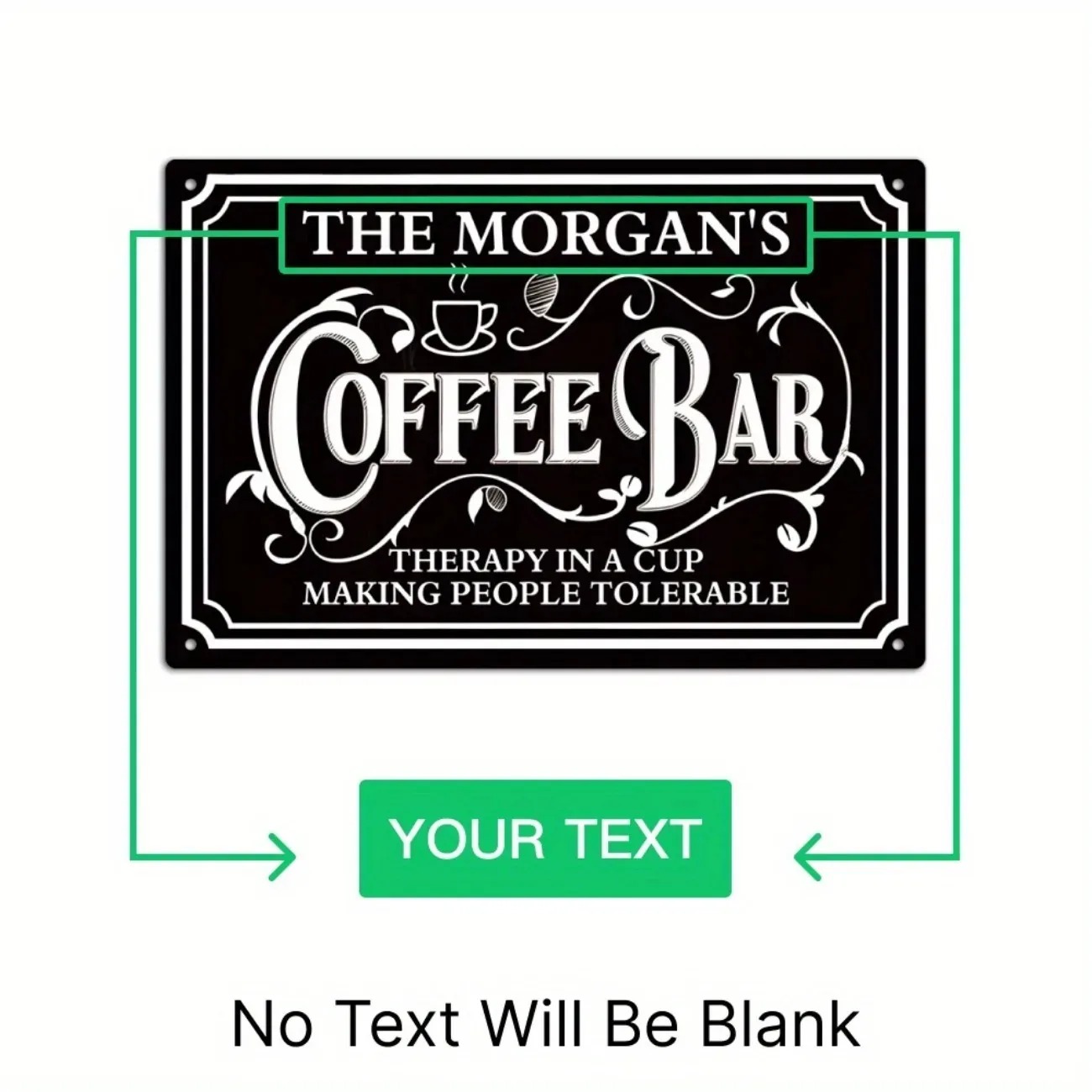 1PC Custom Text The Morgan's C – Home Bar And Coffee recenzja i cena