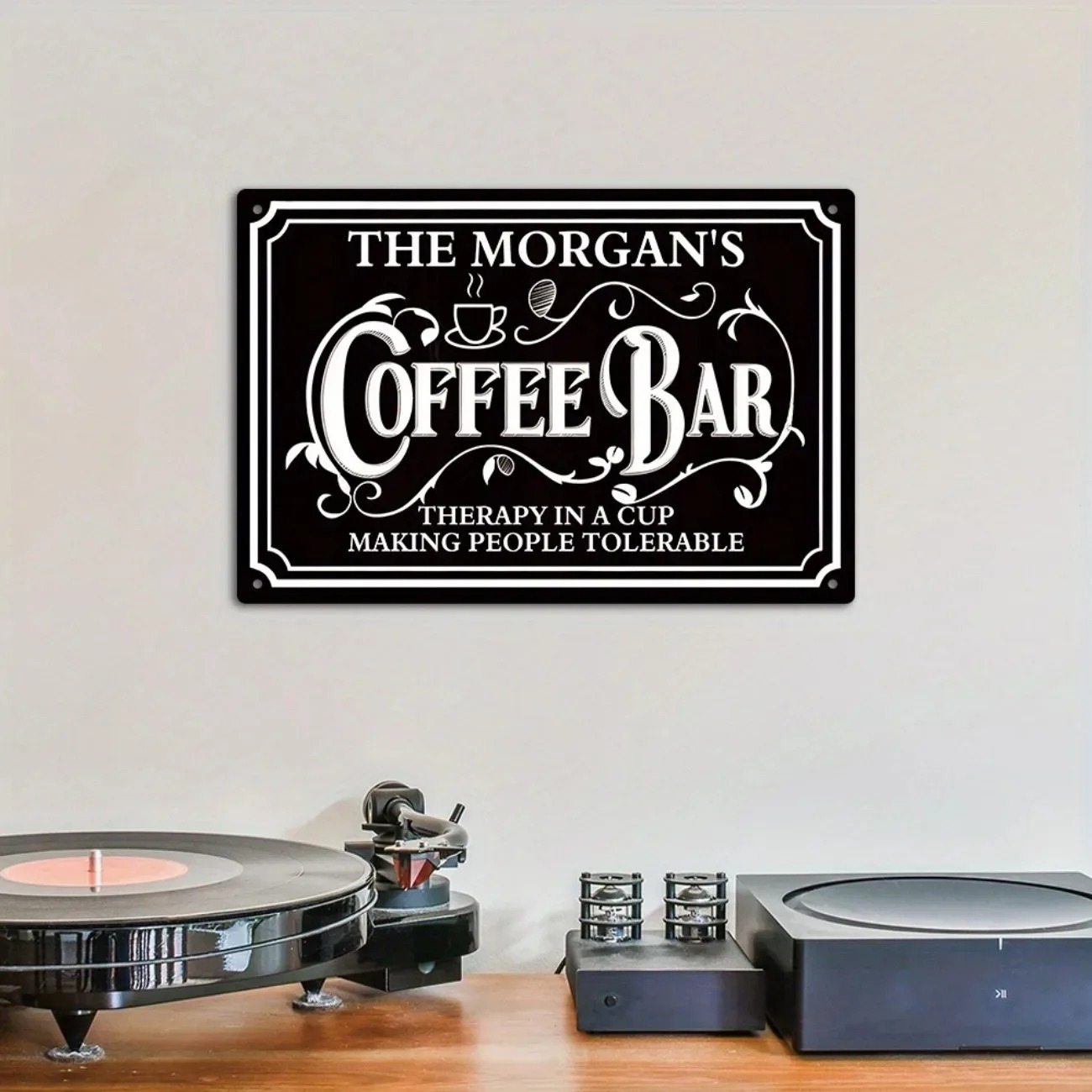 1PC Custom Text The Morgan's C – Home Bar And Coffee recenzja i cena
