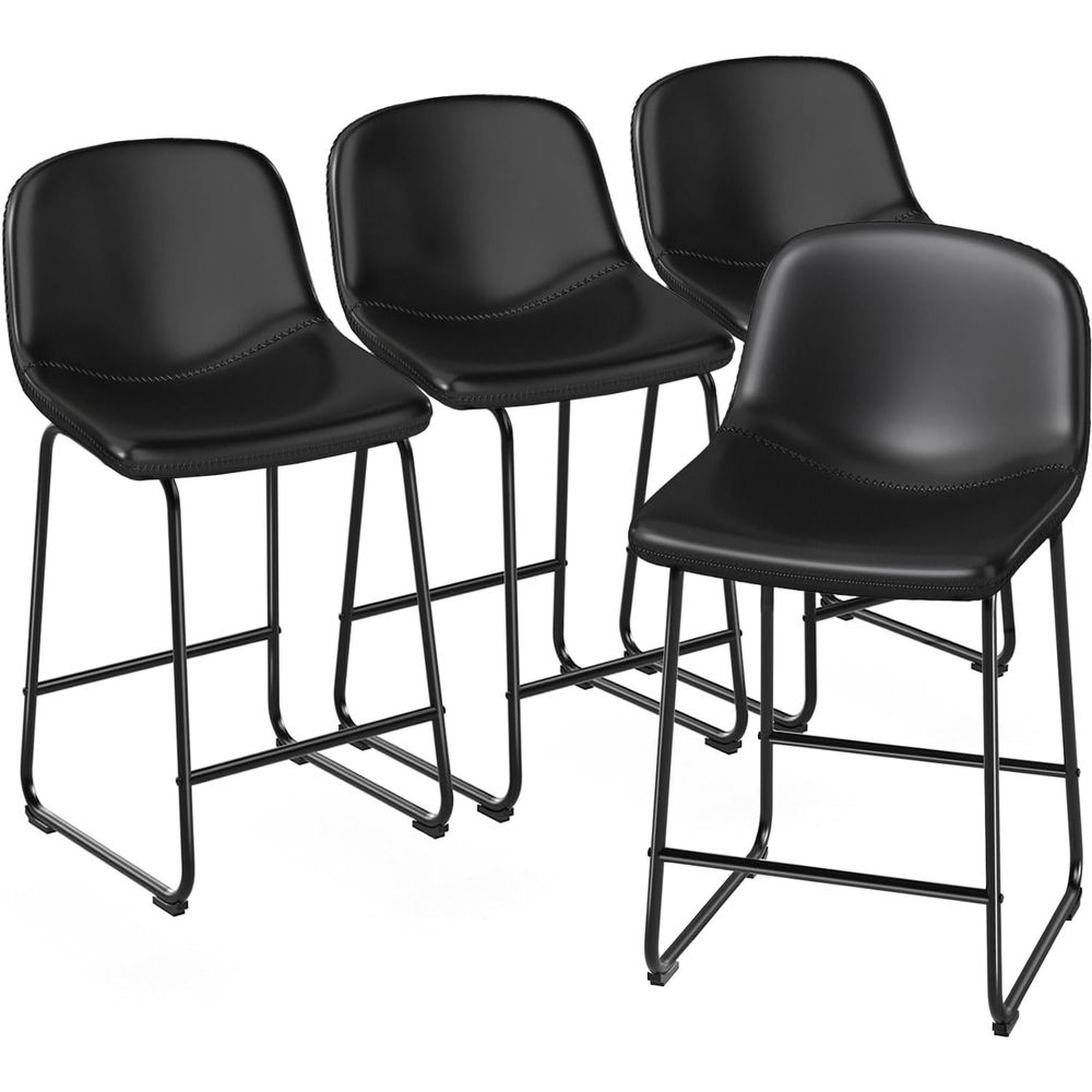4-Piece Leather Dining Chairs  – Home Bar And Counter recenzja i cena