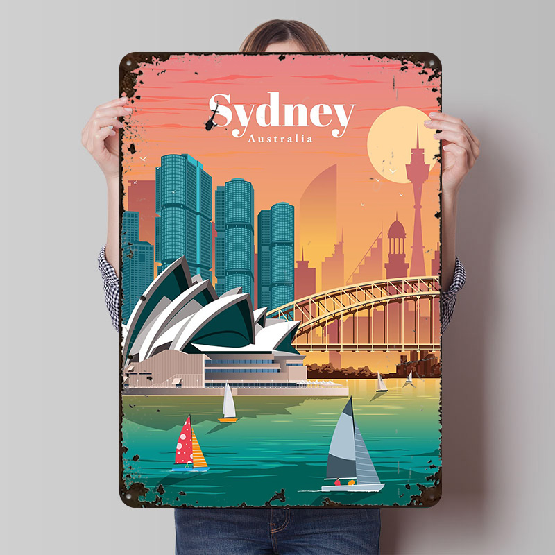 Sydney Poster Wall Art Retro V – Home Bar Sydney recenzja i cena