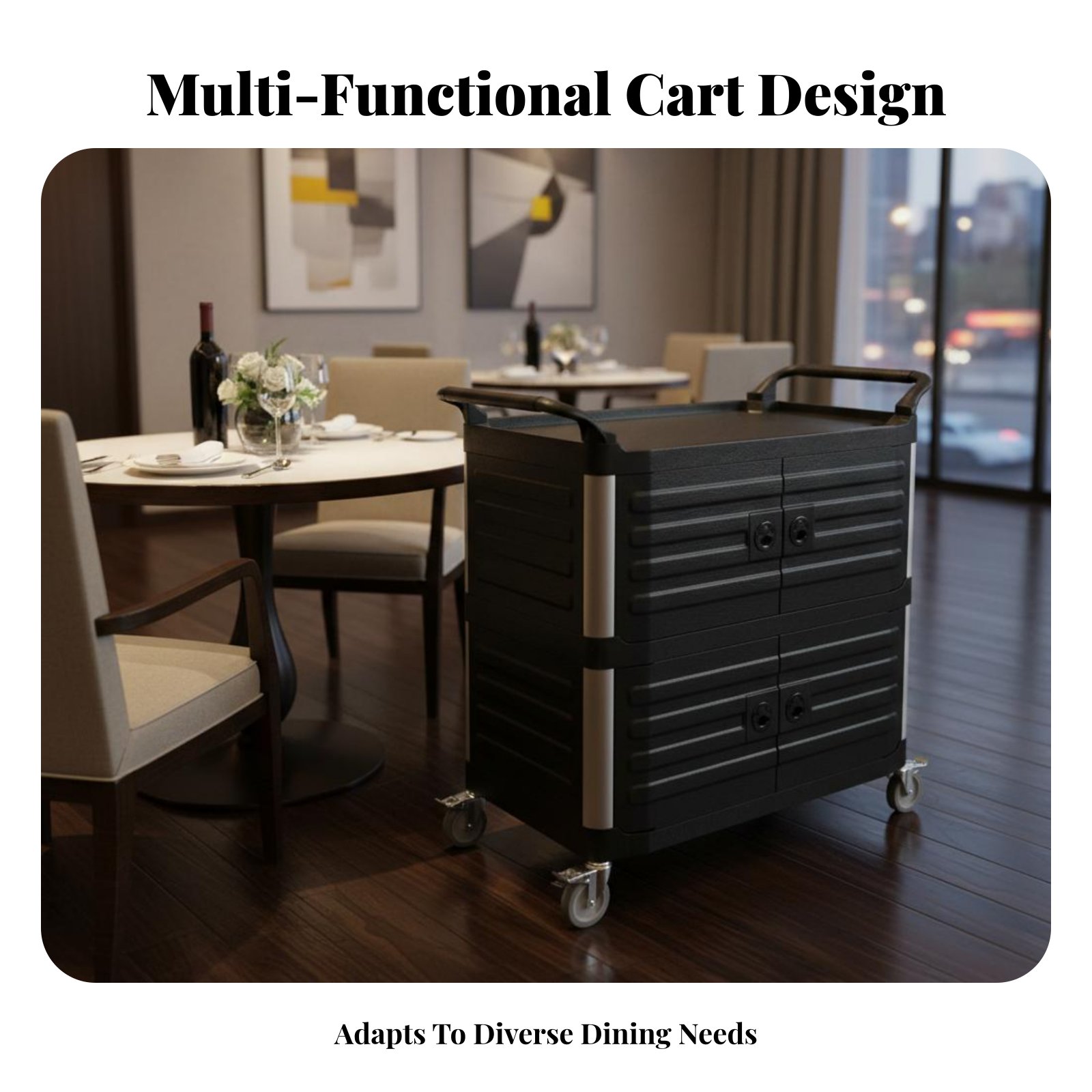 3-Tier utility Cart with caste – Home Bar Shelves recenzja i cena