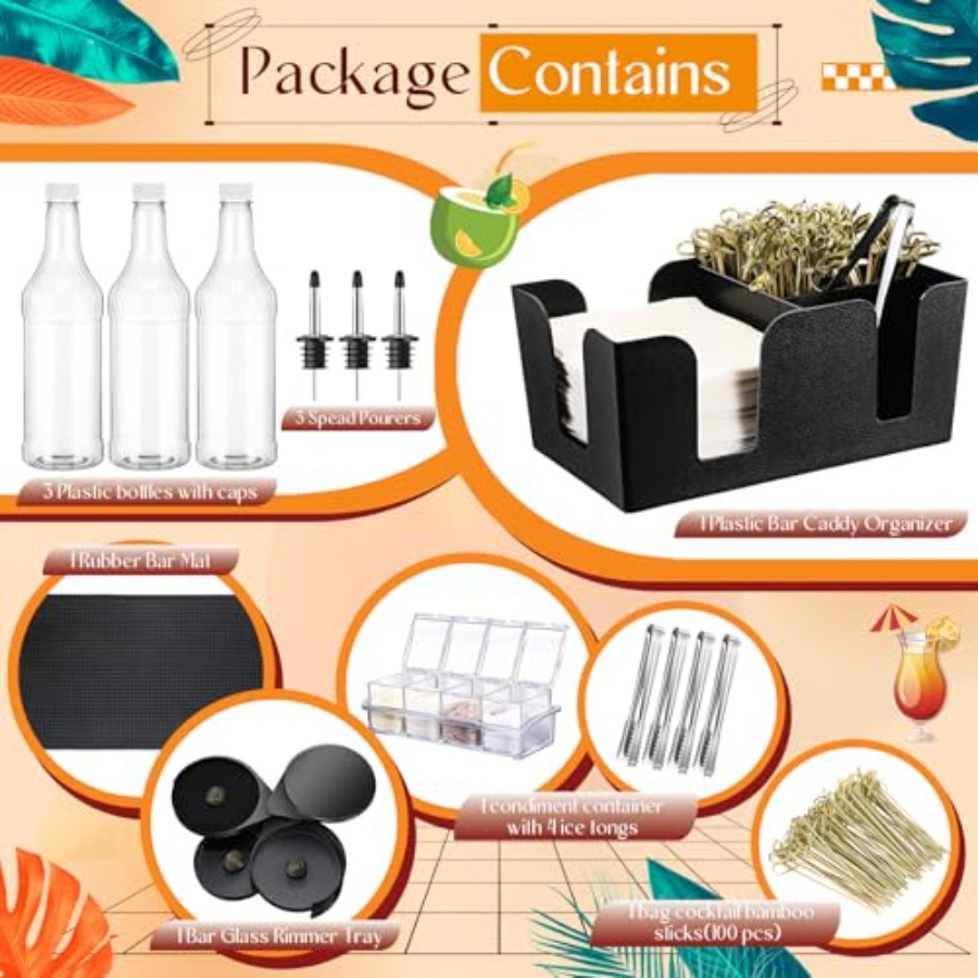 15 Pcs Bar Caddy Accessories 3 – Speed Pourer Cap recenzja i cena