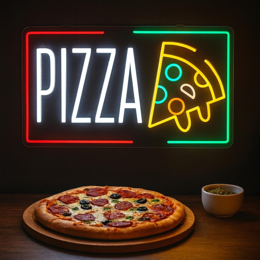 Pizza Neon Sign Business USB L – Home Bar And Kitchen recenzja i cena