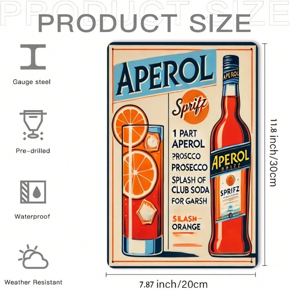 Vintage Aperol Spritz Metal Si – Home Bar Cafe recenzja i cena