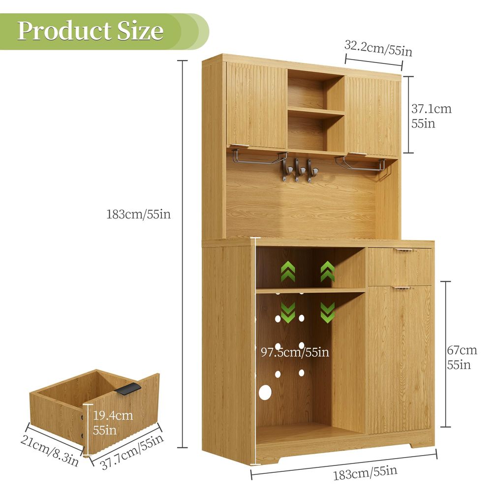 Coffee Bar Cabinet with Mini F – Home Bar And Fridge recenzja i cena