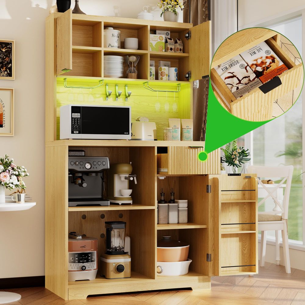 Coffee Bar Cabinet with Mini F – Home Bar And Fridge recenzja i cena