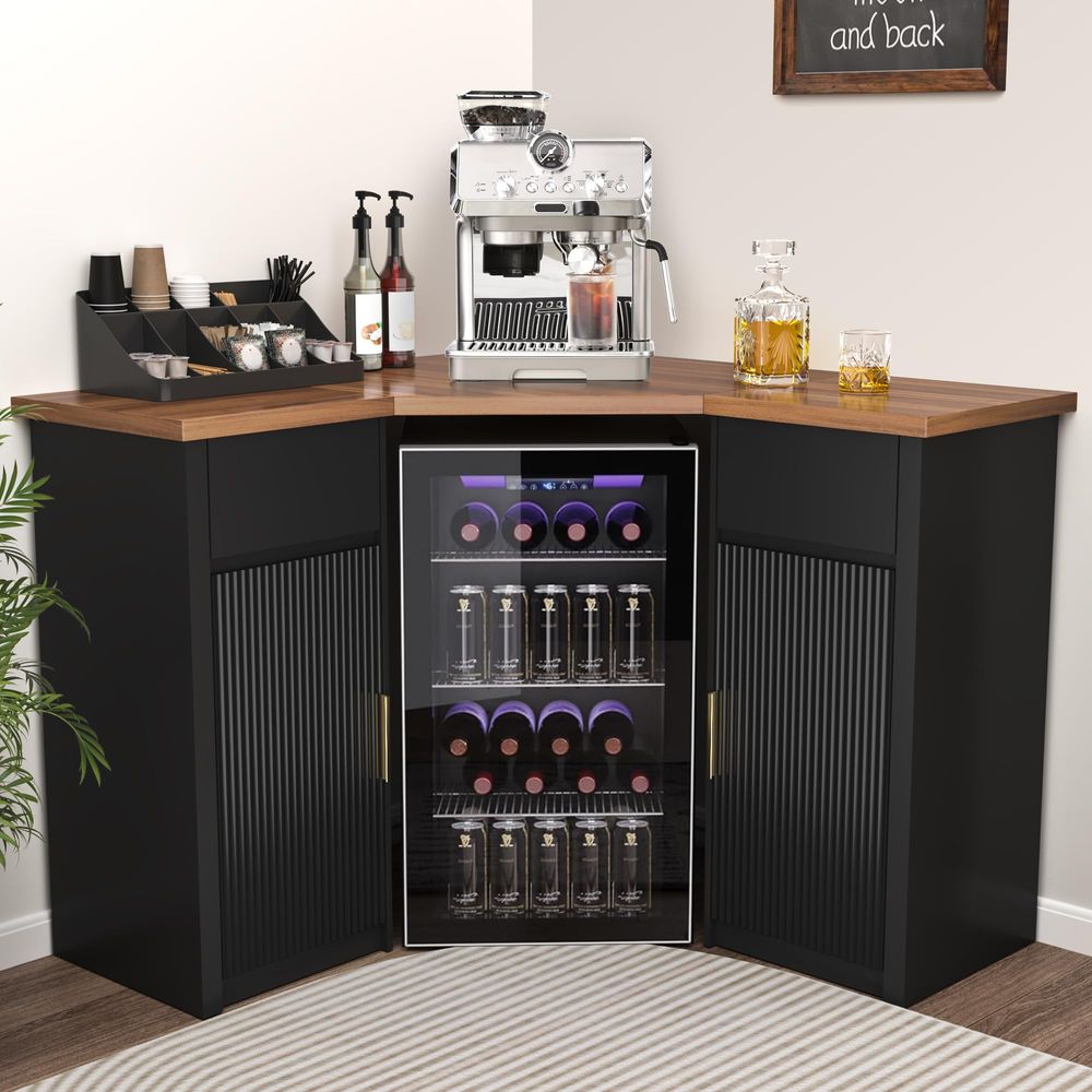 Corner Bar Cabinet with Fridge – Home Bar And Fridge recenzja i cena