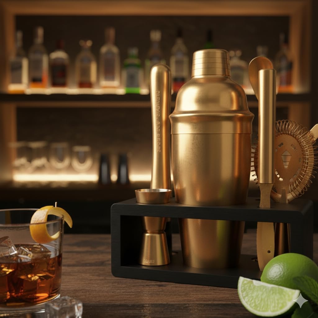 Antique Gold Cocktail Shaker S – Cocktail Recipe Book recenzja i cena