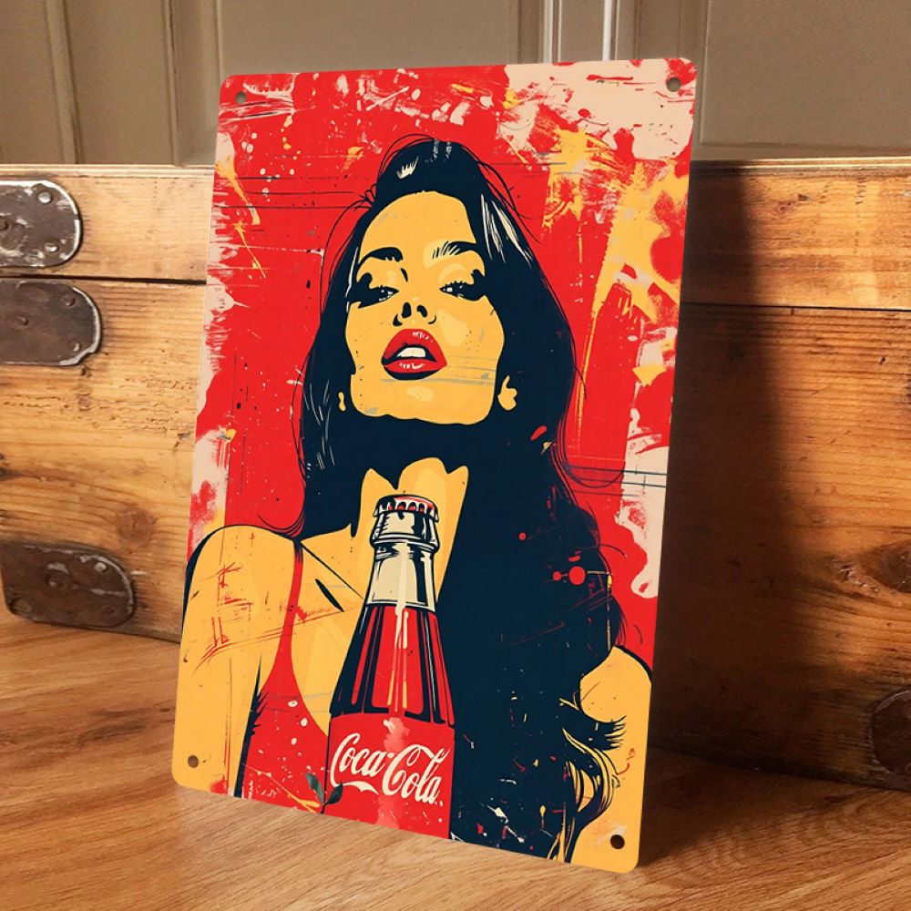1PC 2D flat vintage Coca Cola  – Home Bar And Coffee recenzja i cena