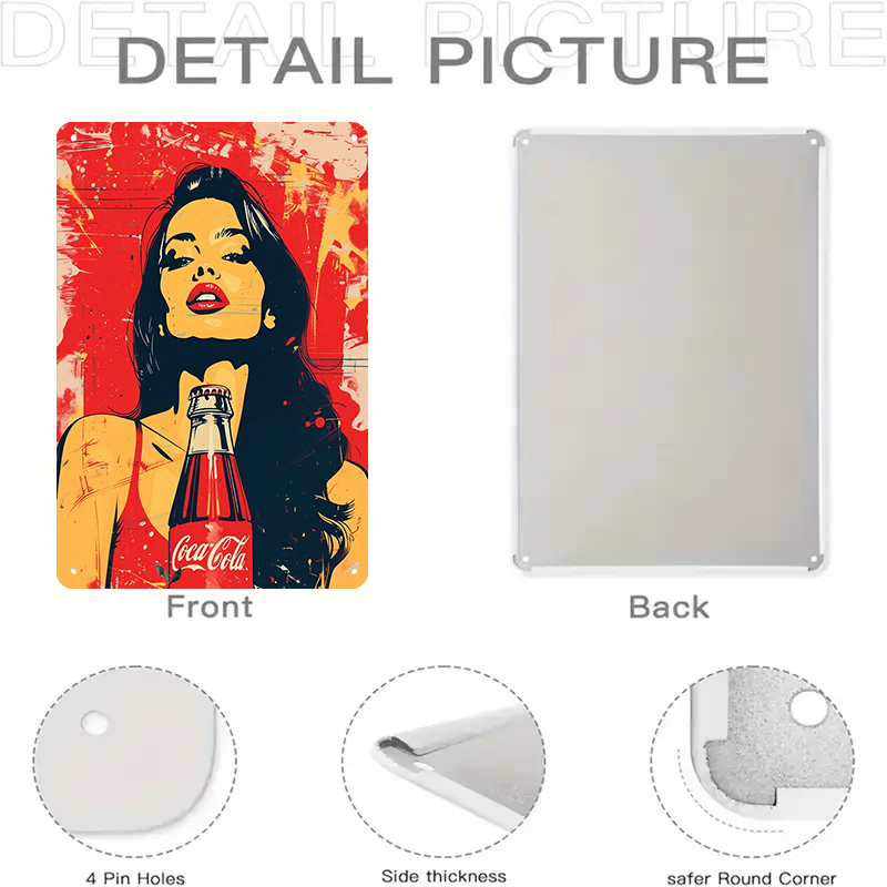 1PC 2D flat vintage Coca Cola  – Home Bar And Coffee recenzja i cena