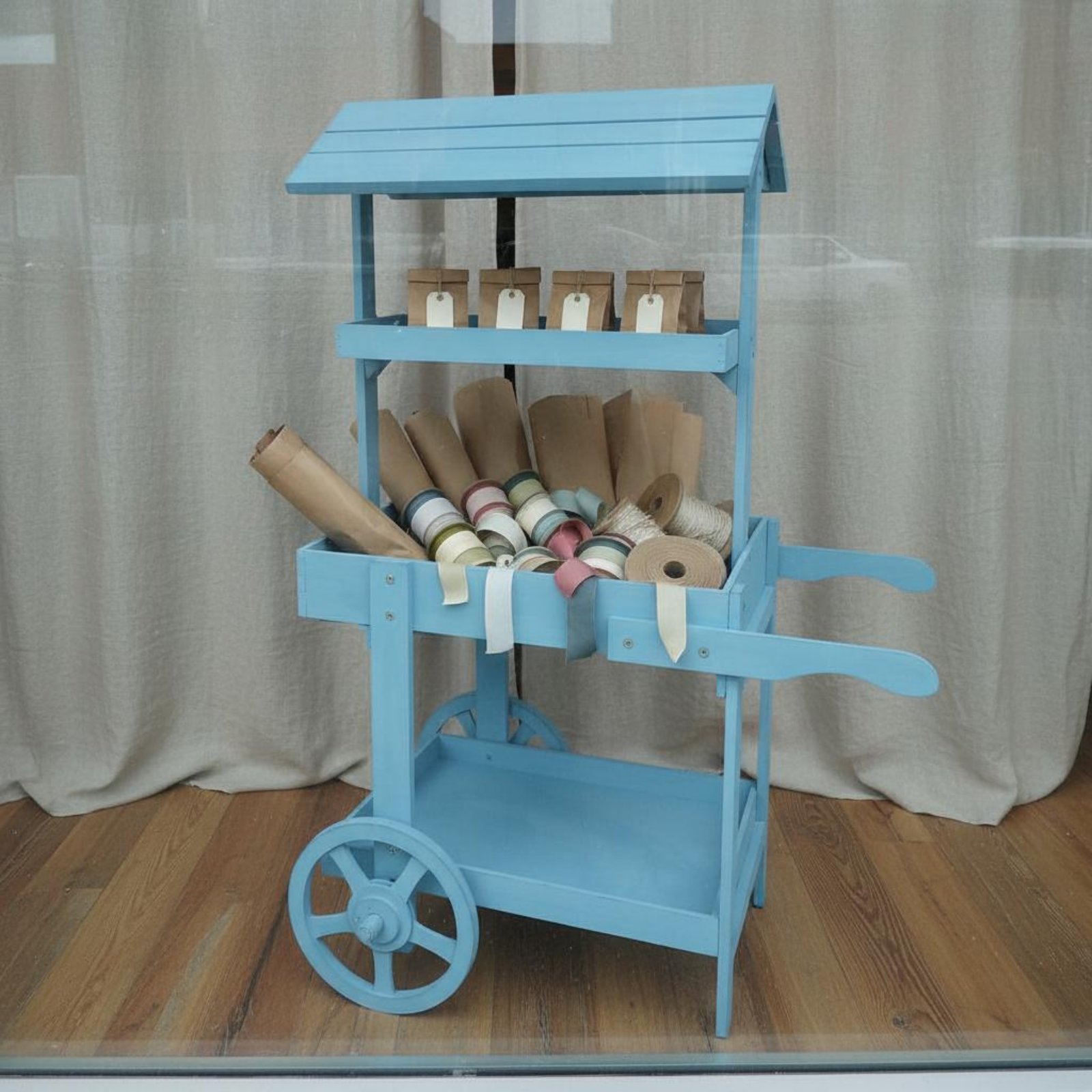 Rustic Display Trolley Wheeled – Home Bar Shelves recenzja i cena