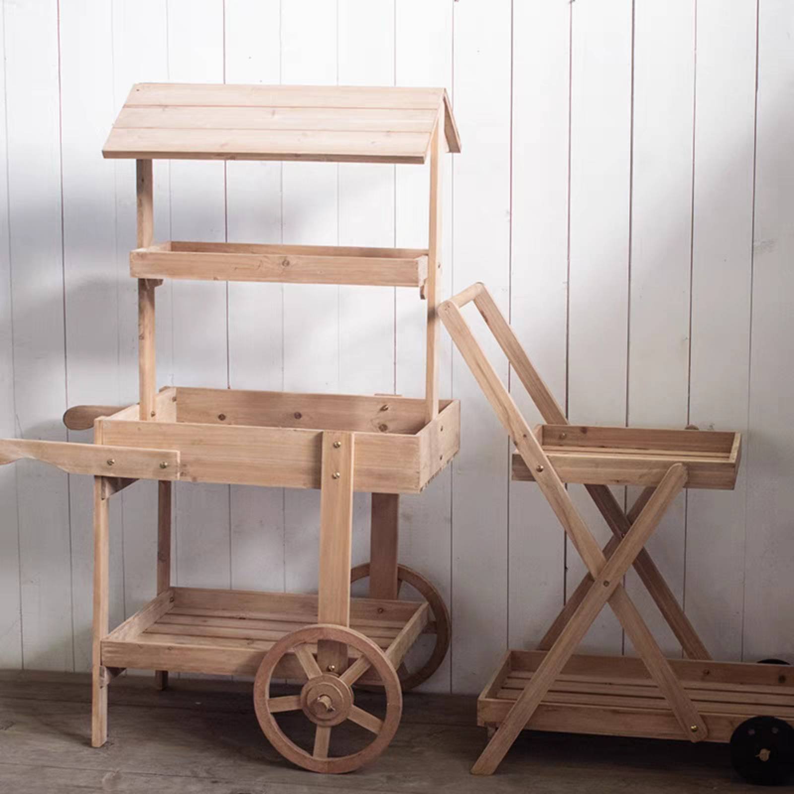 Rustic Display Trolley Wheeled – Home Bar Shelves recenzja i cena