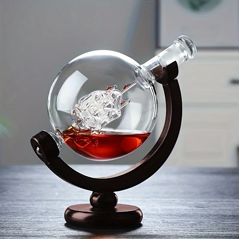 Globe Shaped Whiskey Decanter  – Bitters Bottle Set recenzja i cena