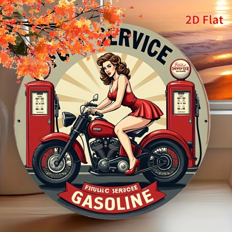 Round Metal Tin Sign Wall Deco – Home Bar Accessories recenzja i cena