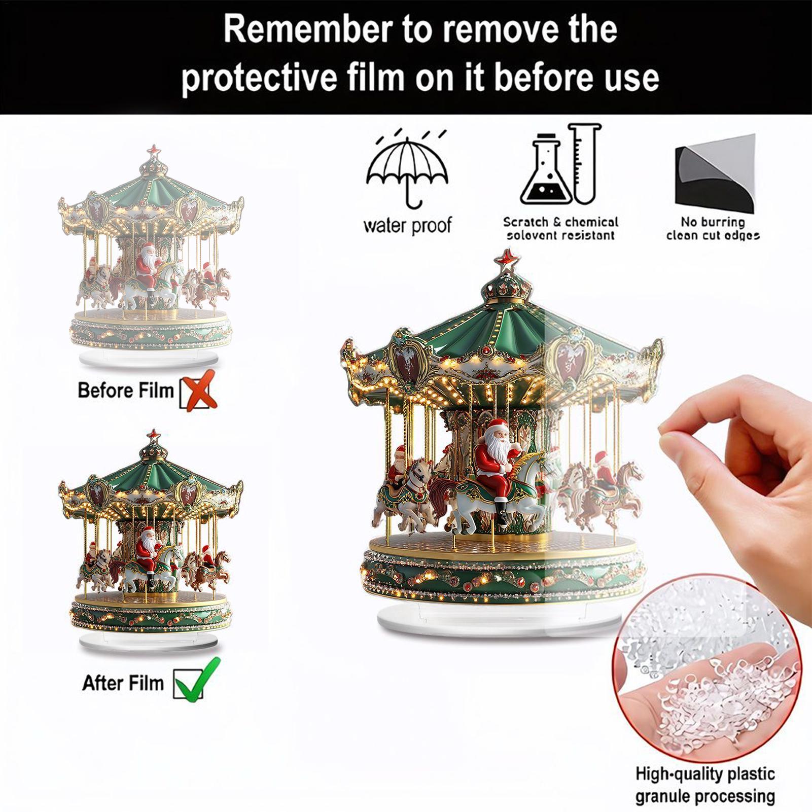 Christmas Carousel Acrylic 2D  – Home Bar Shelves recenzja i cena