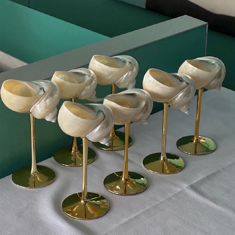 Natural Conch Wine Glass Bar a – Home Bar Shelf recenzja i cena