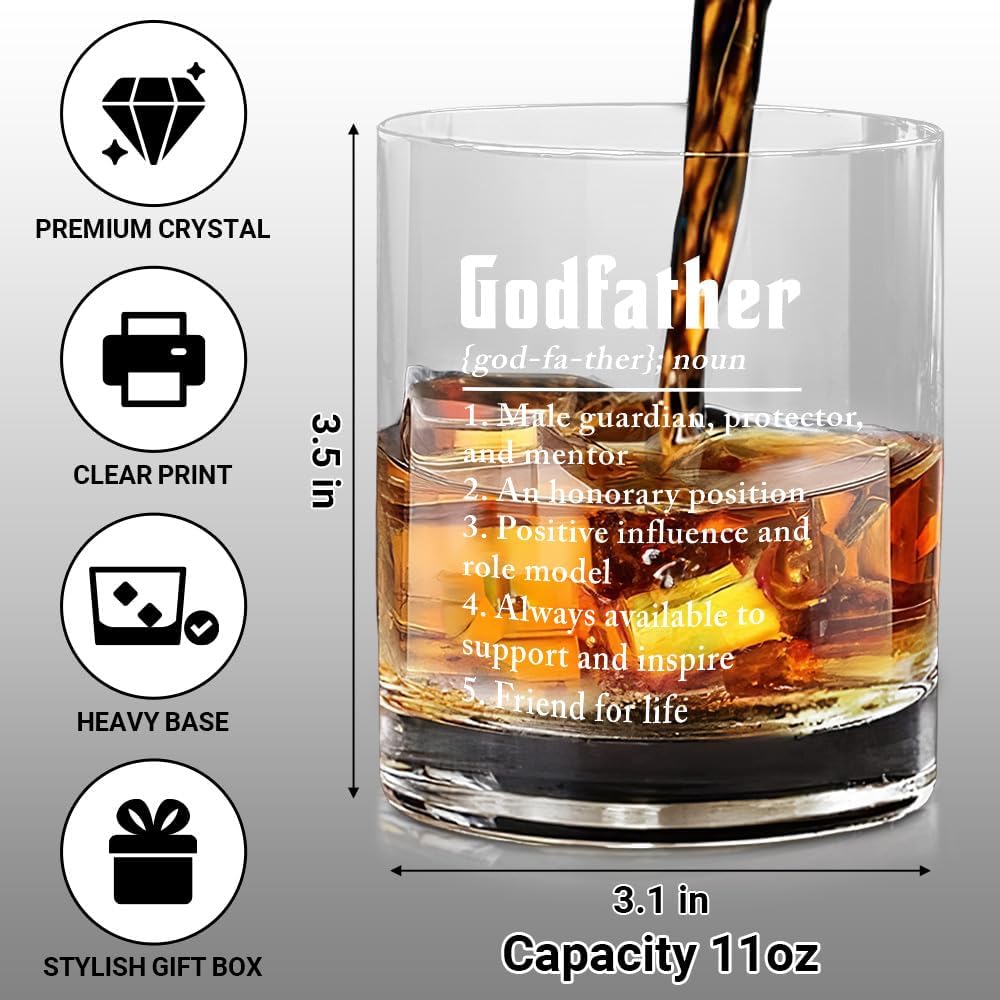 11oz Godfather Whiskey Glass,  – Old Fashioned Glass recenzja i cena