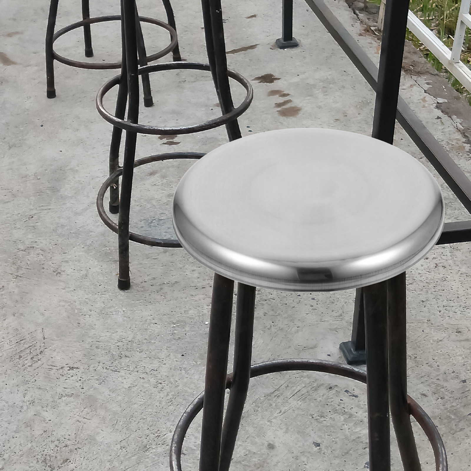 Round Stainless Steel Seat Rep – Home Bar Seating recenzja i cena