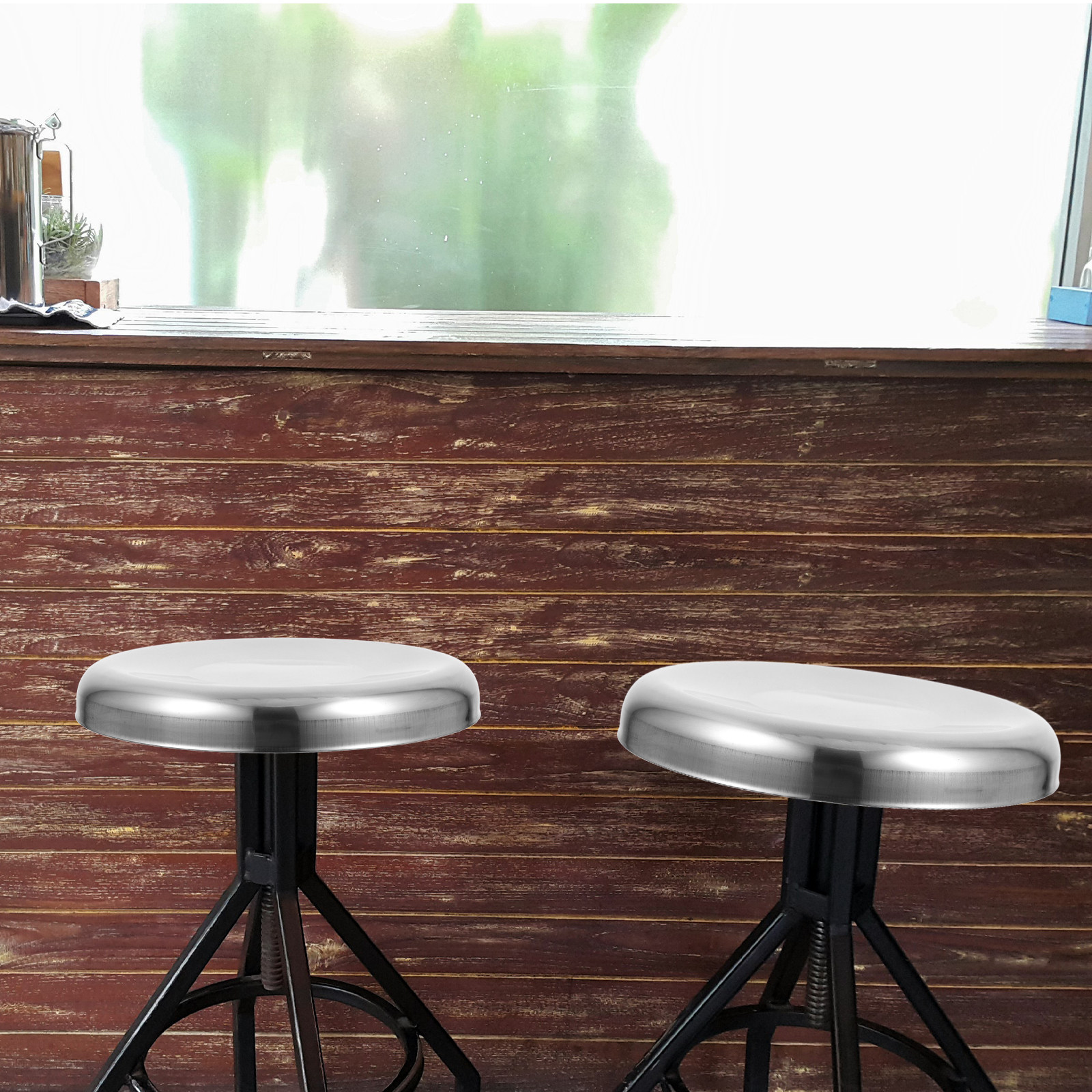 Round Stainless Steel Seat Rep – Home Bar Seating recenzja i cena