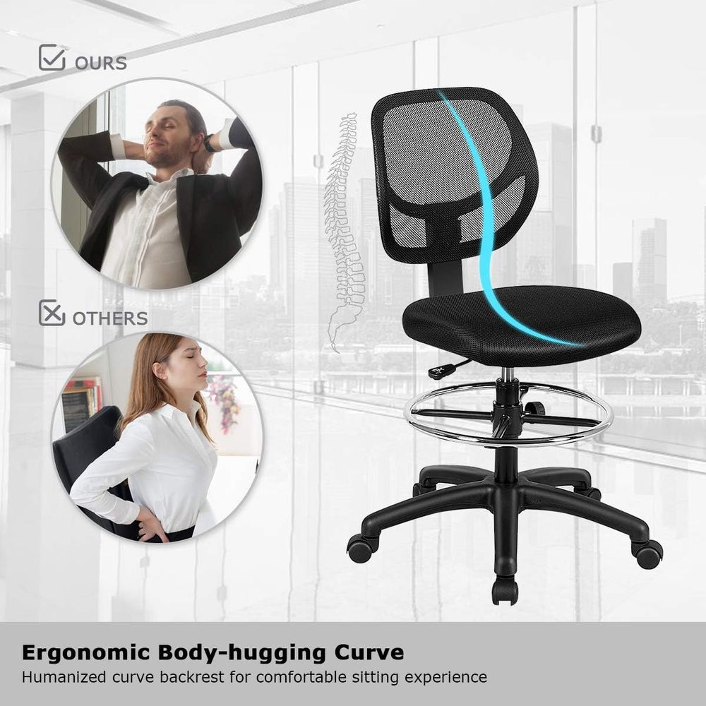 Ergonomic Black Mesh Swivel Of – Home Bar And Kitchen recenzja i cena