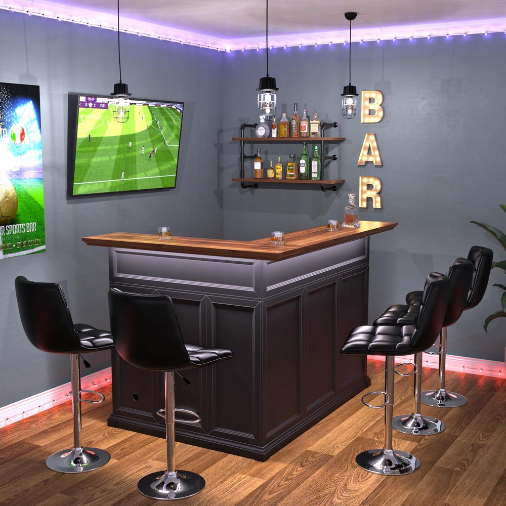 L Shaped Home Bar Cabinet with – Home Bar And Fridge recenzja i cena