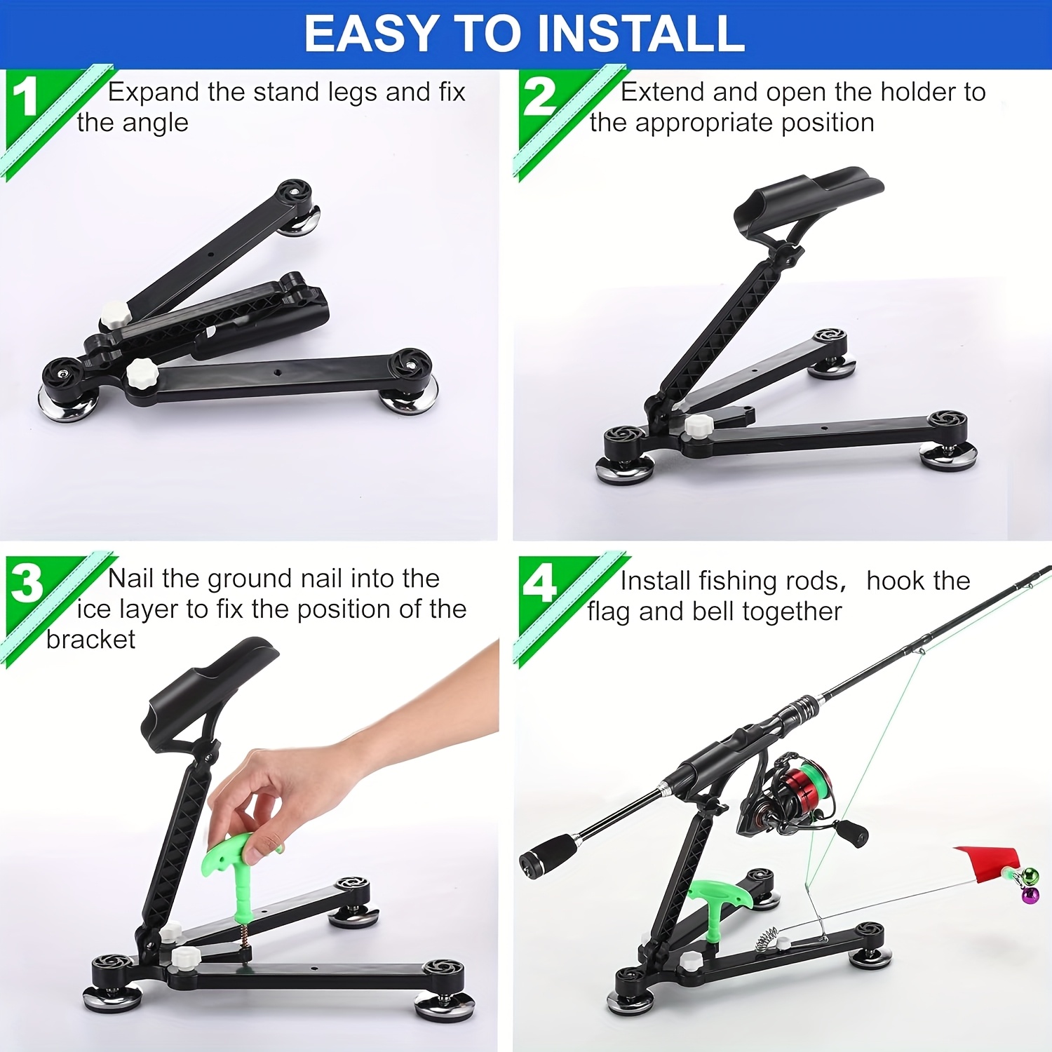 Foldable Ice Fishing Rod Holde – Ice Pick Pick recenzja i cena