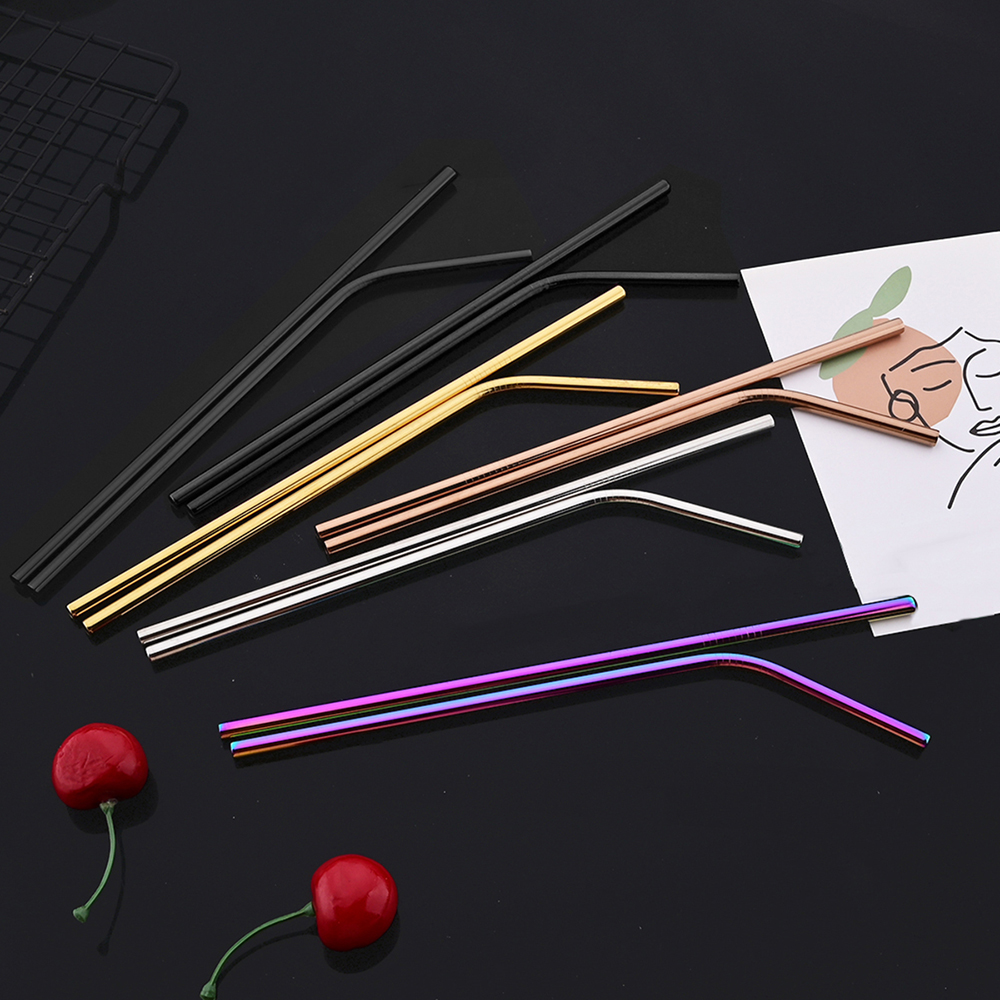 14Pcs Reusable Rose Gold Straw – Home Bar Shelf recenzja i cena