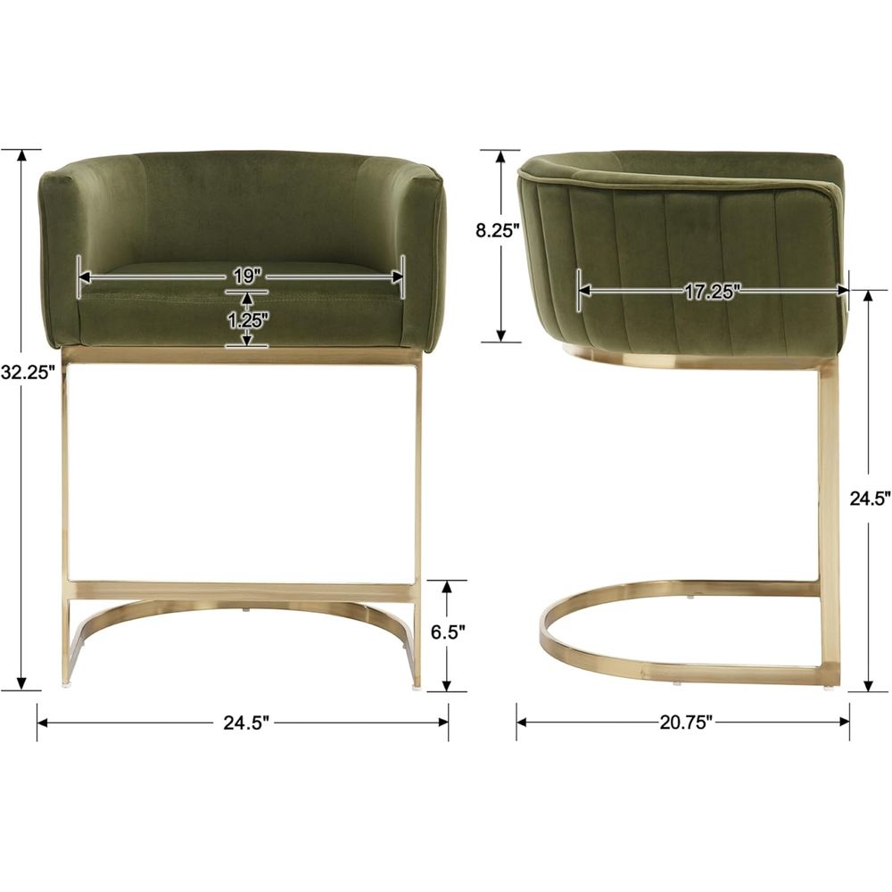 24 Velvet Upholstered Counter  – Home Bar And Counter recenzja i cena