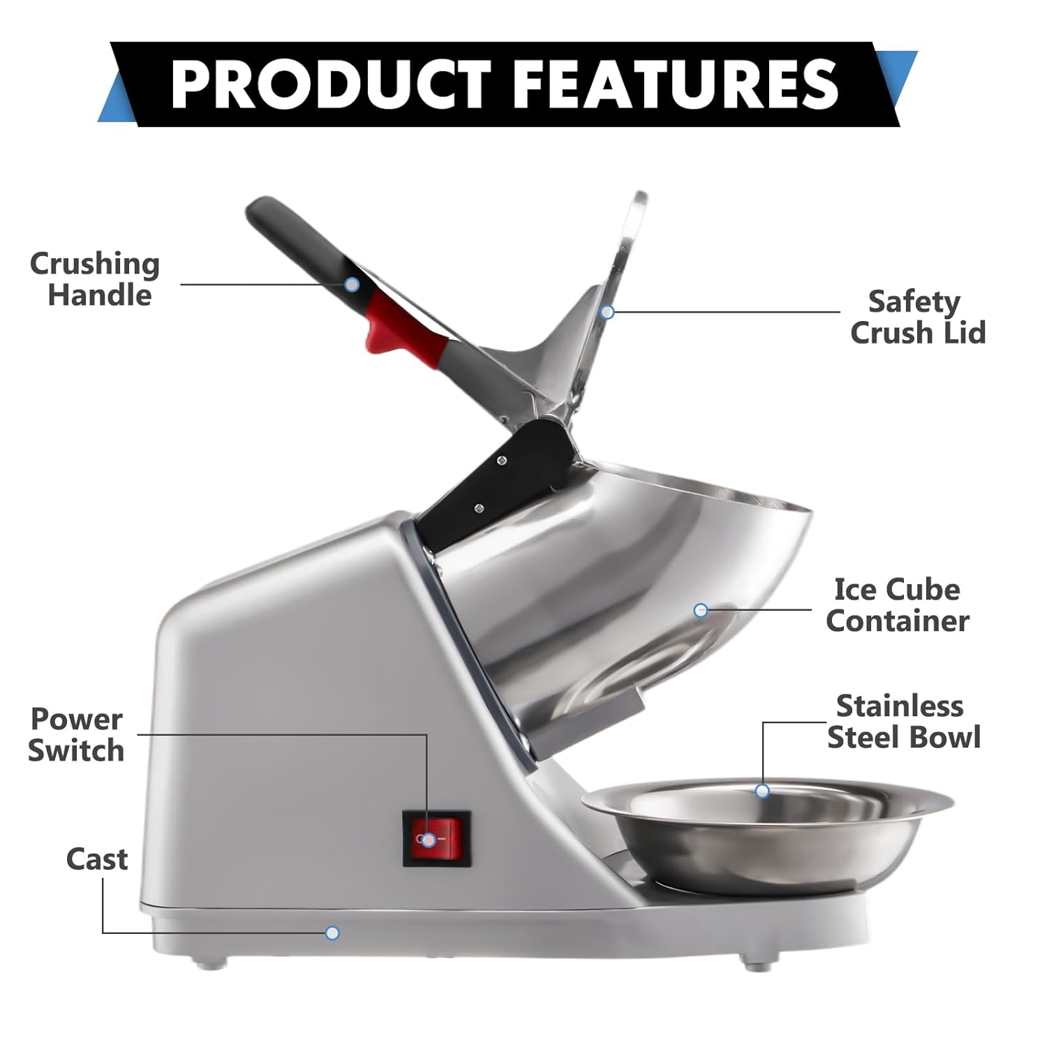 300W Electric Ice Shaver, 143l – Ice Pick Pick recenzja i cena
