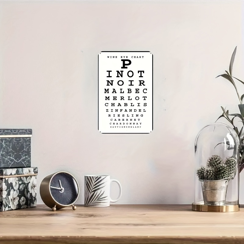 Vintage Wine Eye Chart Metal S – Home Bar Cafe recenzja i cena