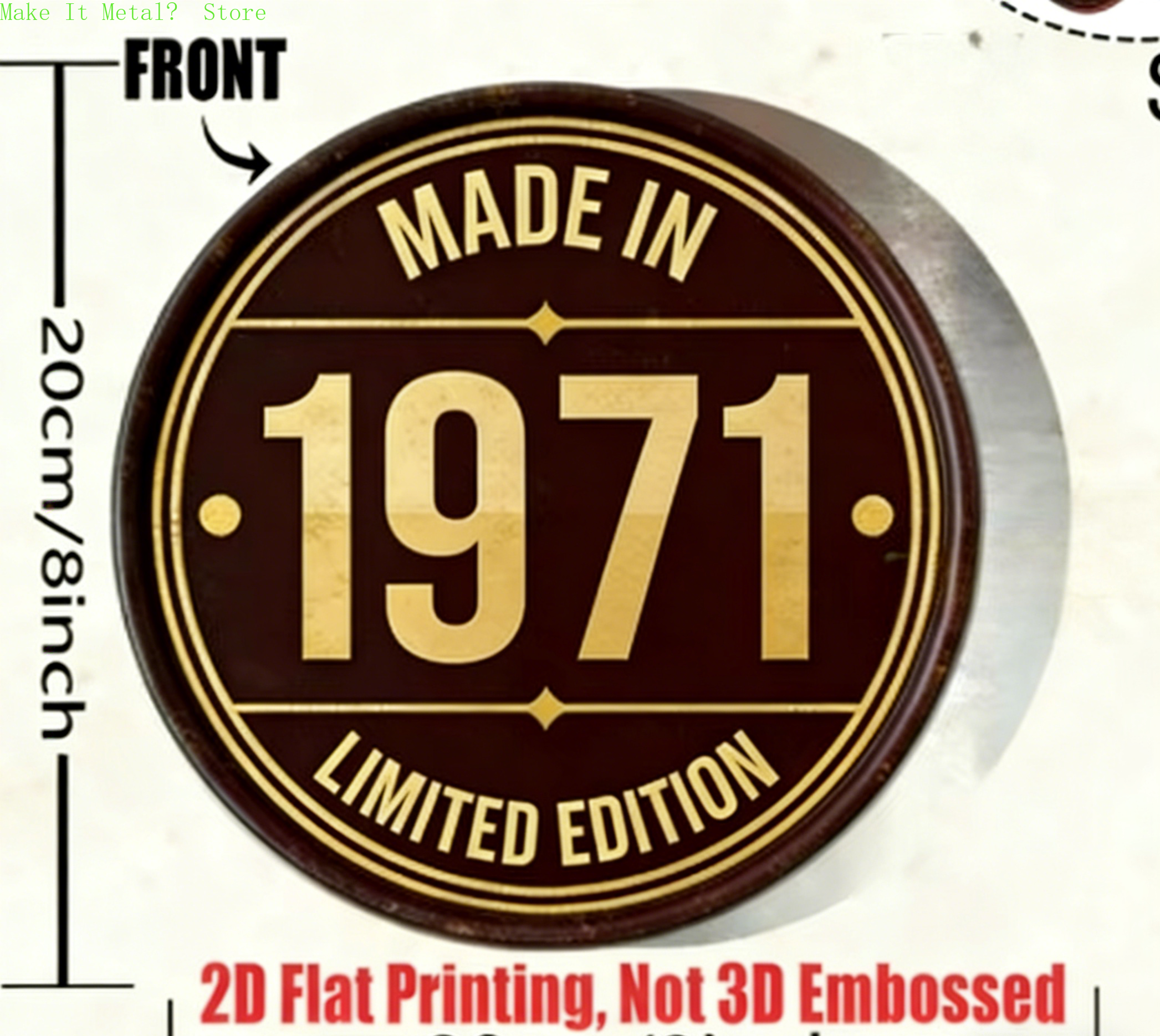 Made in 1971 20cm/8inch 2D Fla – Home Bar Cafe recenzja i cena