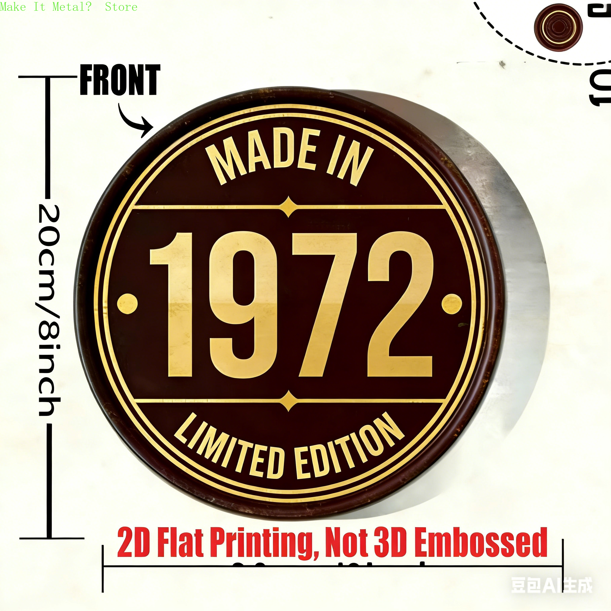 Made in 1971 20cm/8inch 2D Fla – Home Bar Cafe recenzja i cena