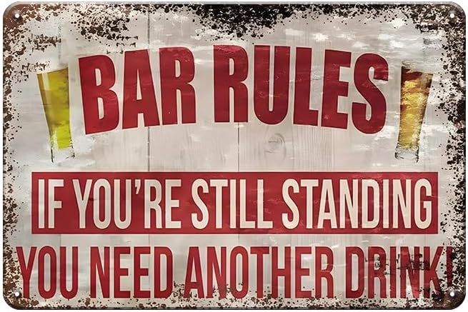 Funny Vintage Tin Signs Retro  – Home Bar Stand recenzja i cena