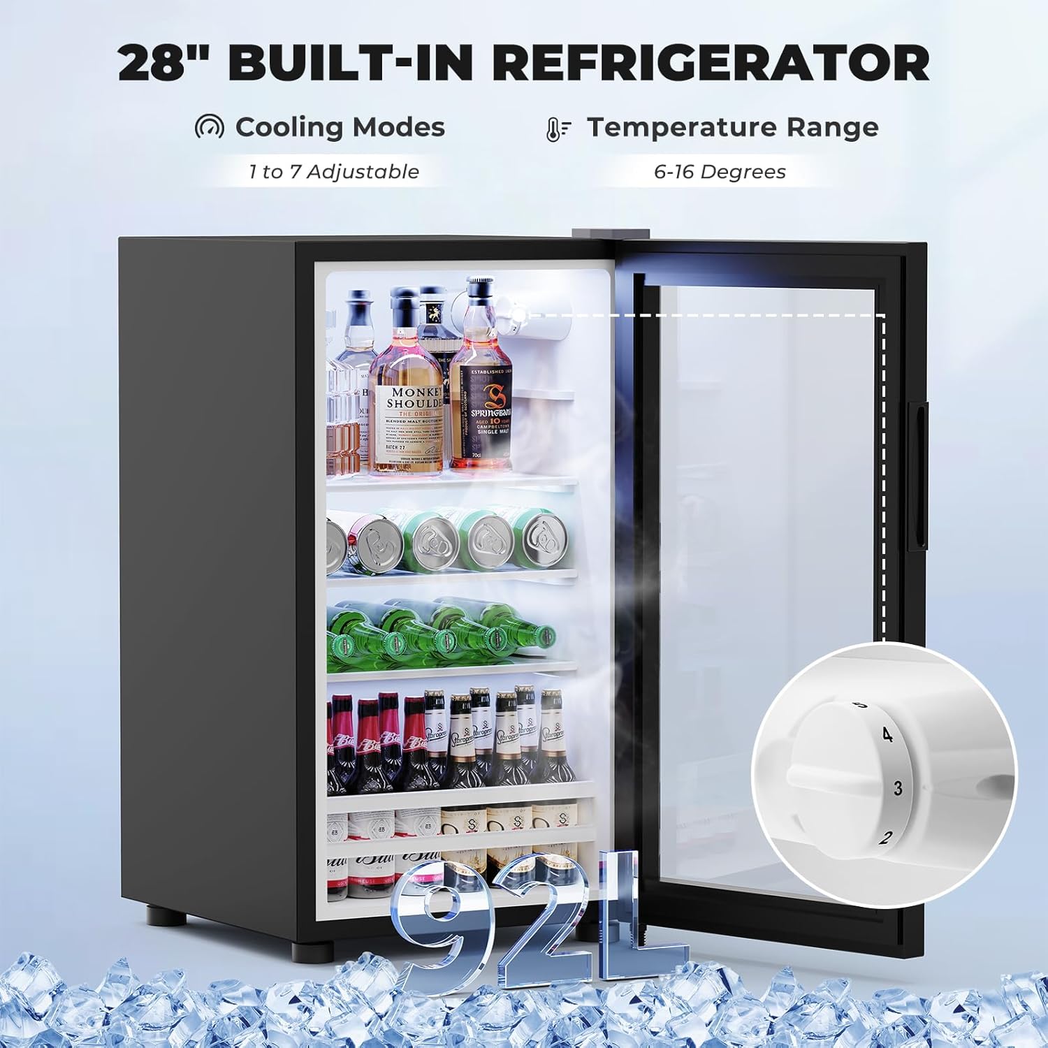 Fluted Coffee Bar Cabinet with – Home Bar And Fridge recenzja i cena