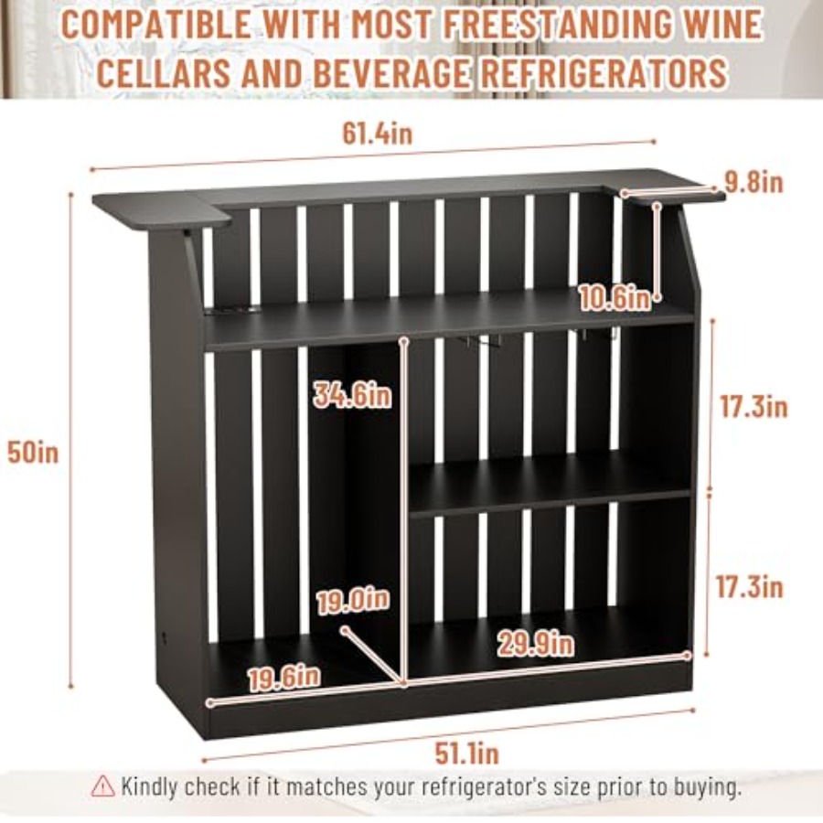 U-Shape Bar Table for home bar – Home Bar And Fridge recenzja i cena