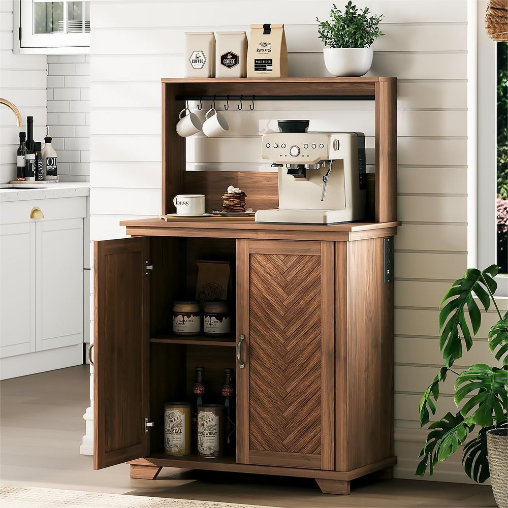 Coffee Bar Cabinet with Storag – Home Bar Shelves recenzja i cena