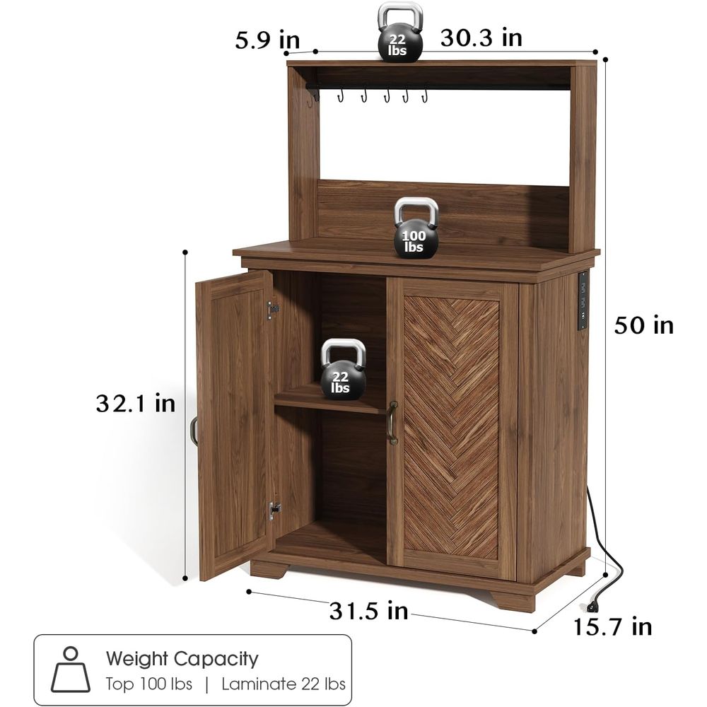 Coffee Bar Cabinet with Storag – Home Bar Shelves recenzja i cena
