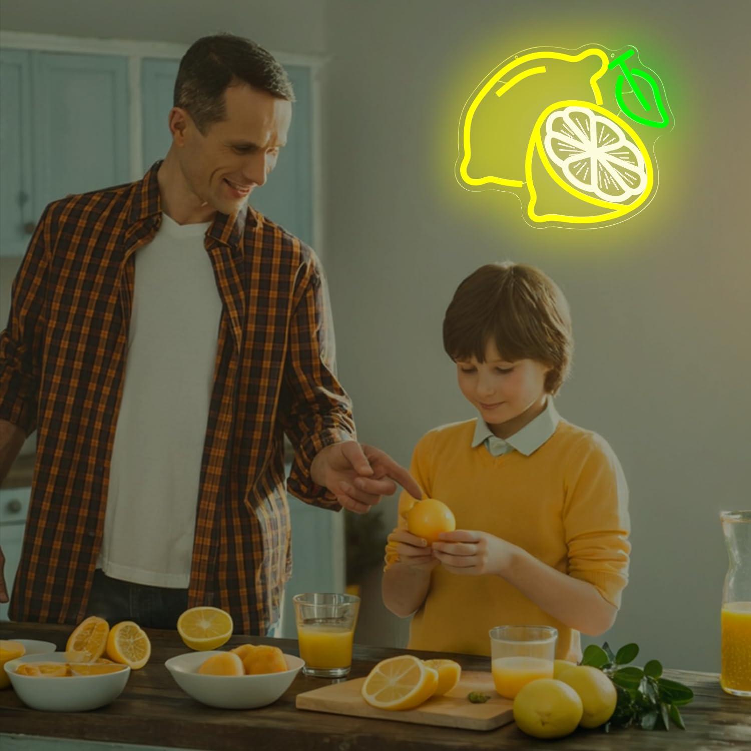 Lemon Neon Sign Dimmable LED L – Home Bar And Kitchen recenzja i cena