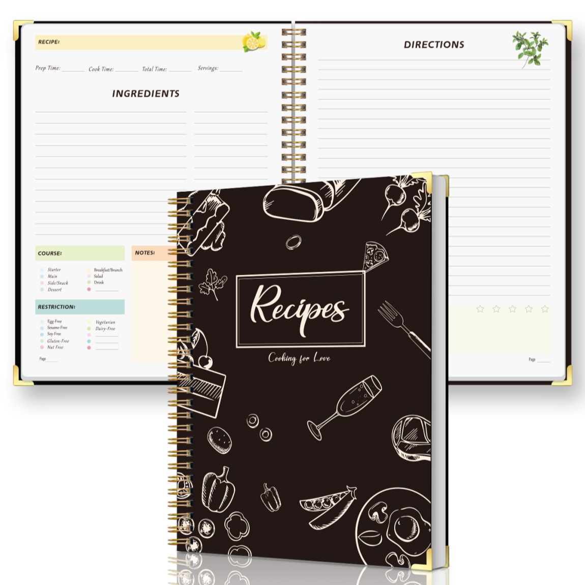 Recipe Journal Notebook with S – Cocktail Recipe Book recenzja i cena