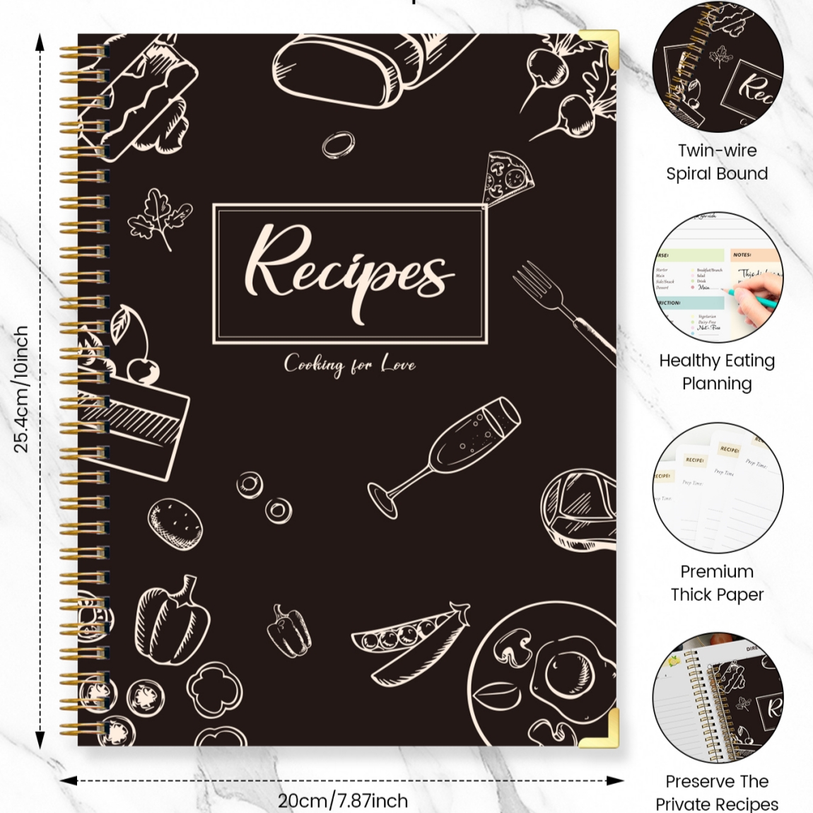 Recipe Journal Notebook with S – Cocktail Recipe Book recenzja i cena