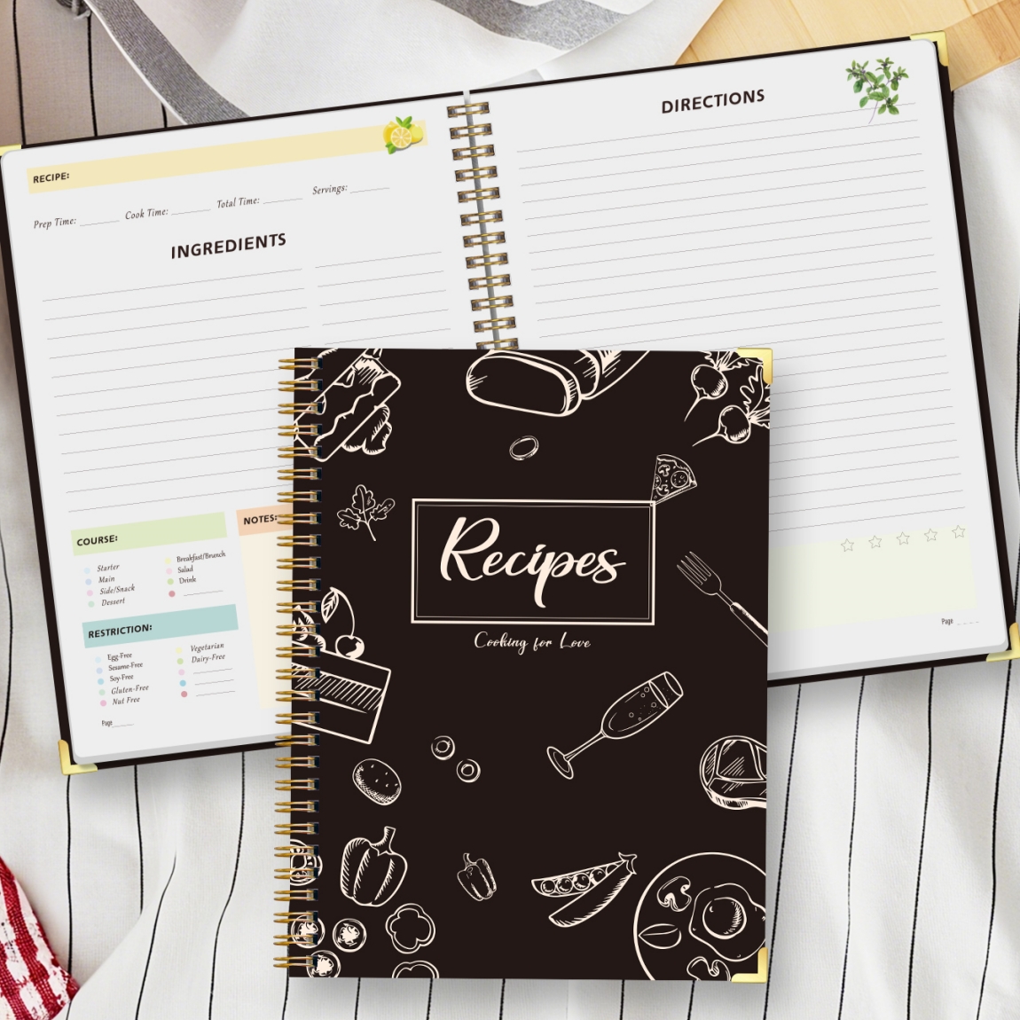 Recipe Journal Notebook with S – Cocktail Recipe Book recenzja i cena