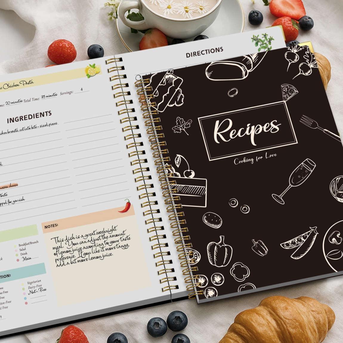 Recipe Journal Notebook with S – Cocktail Recipe Book recenzja i cena