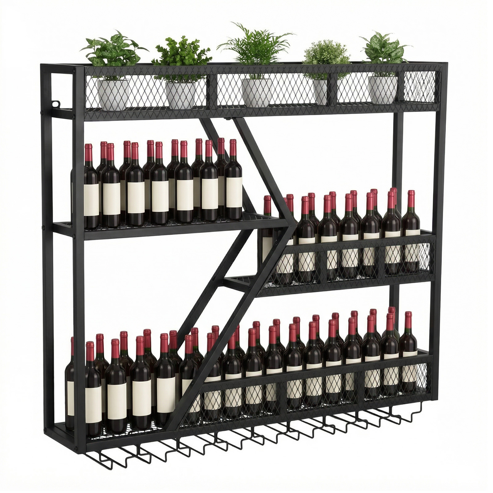 39in 3-Tiers Floating Bar Shel – Home Bar Shelves recenzja i cena