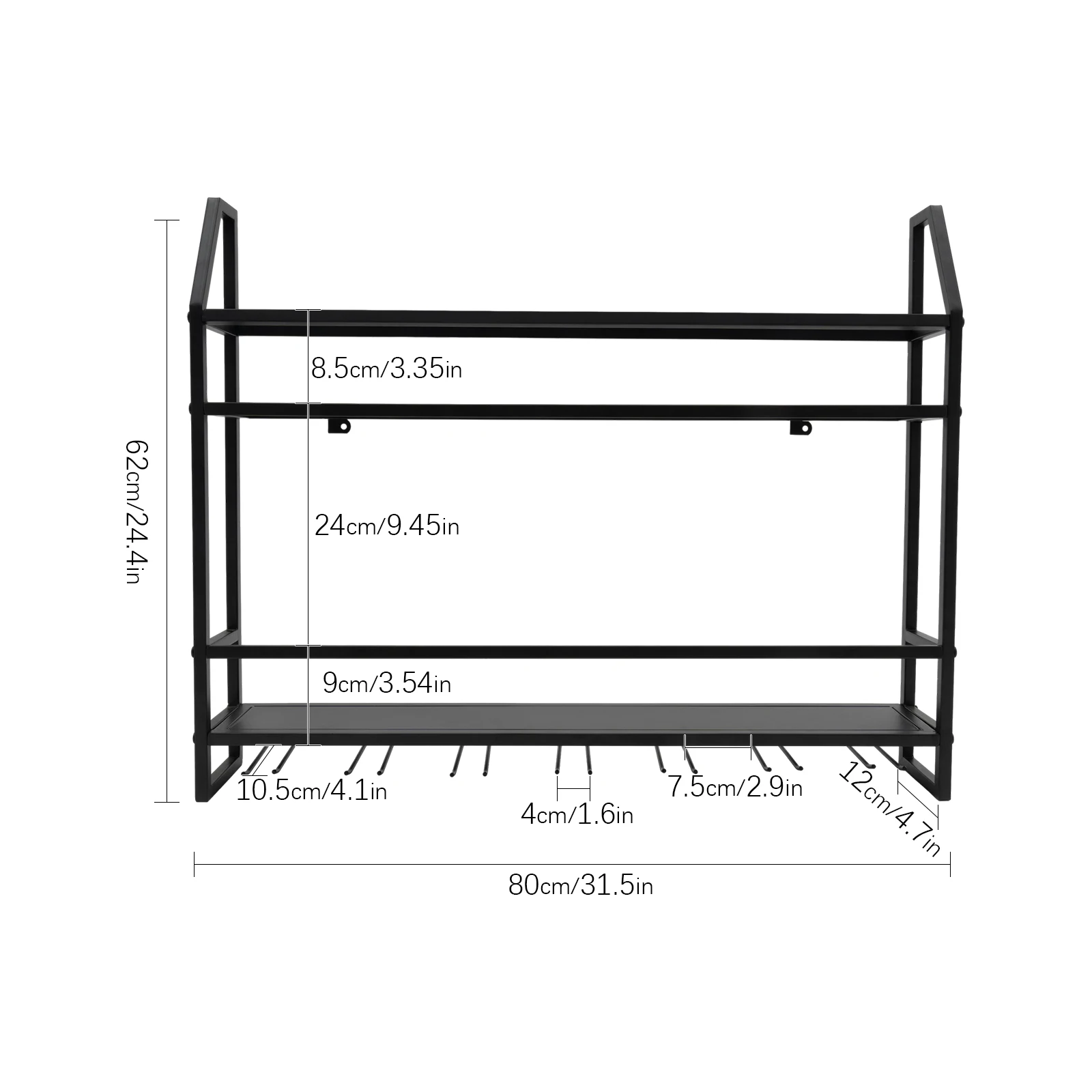 Bar Wine Shelf Wall-Mounted Bo – Home Bar Shelves recenzja i cena